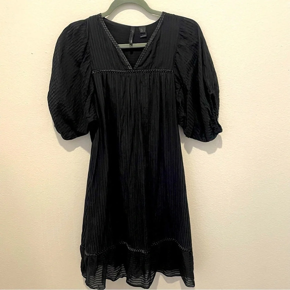 Mango Dresses & Skirts - Mango MNG silk and cotton blend prairie balloon sleeve mini dress small/medium